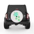 FAMILY OF MANDALA TURTLES PEARL  WHITE CARBON FIBER TIRE COVER
