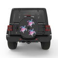 Family Of Mermaid Colored Sea Turtles BLACK CARBON FIBER TIRE COVER