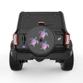 Family Of Mermaid Colored Sea Turtles BLACK CARBON FIBER TIRE COVER