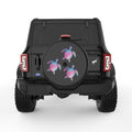 Family Of Mermaid Colored Sea Turtles BLACK TIRE COVER