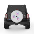 Family Of Mermaid Colored Sea Turtles SILVER CARBON FIBER TIRE COVER