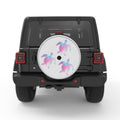 Family Of Mermaid Colored Sea Turtles SILVER CARBON FIBER TIRE COVER