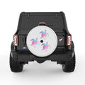 Family Of Mermaid Colored Sea Turtles PEARL  WHITE CARBON FIBER TIRE COVER
