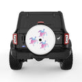 Family Of Mermaid Colored Sea Turtles WHITE TIRE COVER