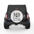 FEELING JOLLY PEARL  WHITE CARBON FIBER TIRE COVER