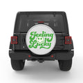 FEELING LUCKY BLACK TIRE COVER