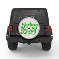 FEELING LUCKY SILVER CARBON FIBER TIRE COVER