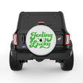FEELING LUCKY PEARL  WHITE CARBON FIBER TIRE COVER
