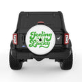 FEELING LUCKY WHITE TIRE COVER