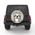 FIRST COFFEE WHITE TIRE COVER