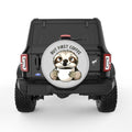 FIRST COFFEE SILVER CARBON FIBER TIRE COVER