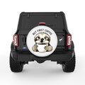 FIRST COFFEE WHITE TIRE COVER