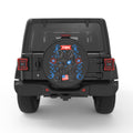 FLOWERY HAPPY 4TH JULY PEARL  WHITE CARBON FIBER TIRE COVER