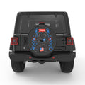 FLOWERY HAPPY 4TH JULY BLACK CARBON FIBER TIRE COVER