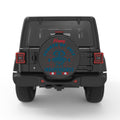 FOURTH OF JULY BBQ PEARL  WHITE CARBON FIBER TIRE COVER