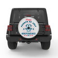 FOURTH OF JULY BBQ SILVER CARBON FIBER TIRE COVER