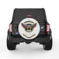 FREEDOM ISN T FREE PEARL  WHITE CARBON FIBER TIRE COVER