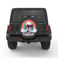 FUNNY ANTISOCIAL PEARL  WHITE CARBON FIBER TIRE COVER