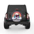 FUNNY ANTISOCIAL BLACK CARBON FIBER TIRE COVER