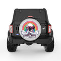FUNNY ANTISOCIAL SILVER CARBON FIBER TIRE COVER