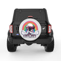 FUNNY ANTISOCIAL PEARL  WHITE CARBON FIBER TIRE COVER