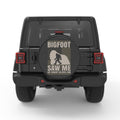 FUNNY BIGFOOT SAW ME PEARL  WHITE CARBON FIBER TIRE COVER