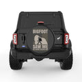 FUNNY BIGFOOT SAW ME BLACK TIRE COVER