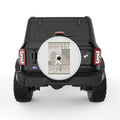 FUNNY BIGFOOT SAW ME PEARL  WHITE CARBON FIBER TIRE COVER