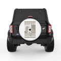 FUNNY BIGFOOT SAW ME WHITE TIRE COVER