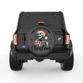 FUNNY CHRISTMAS SKELETON BLACK CARBON FIBER TIRE COVER