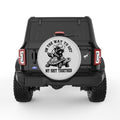 FUNNY GETTING MY SHIT TOGETHER SILVER CARBON FIBER TIRE COVER