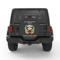FUNNY I WAKE UP TO DRINK COFFEE SLOTH PEARL  WHITE CARBON FIBER TIRE COVER