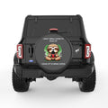 FUNNY I WAKE UP TO DRINK COFFEE SLOTH BLACK CARBON FIBER TIRE COVER