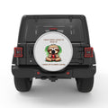 FUNNY I WAKE UP TO DRINK COFFEE SLOTH SILVER CARBON FIBER TIRE COVER