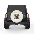 FUNNY I WAKE UP TO DRINK COFFEE SLOTH PEARL  WHITE CARBON FIBER TIRE COVER