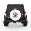 FUNNY I WAKE UP TO DRINK COFFEE SLOTH WHITE TIRE COVER