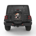 FUNNY IM FINE SKELETON BLACK CARBON FIBER TIRE COVER