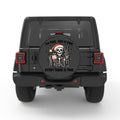 FUNNY IM FINE SKELETON PEARL  WHITE CARBON FIBER TIRE COVER