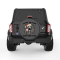 FUNNY IM FINE SKELETON BLACK CARBON FIBER TIRE COVER