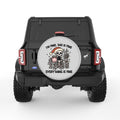 FUNNY IM FINE SKELETON SILVER CARBON FIBER TIRE COVER