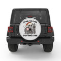 FUNNY IM FINE SKELETON SILVER CARBON FIBER TIRE COVER