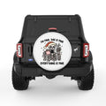 FUNNY IM FINE SKELETON WHITE TIRE COVER