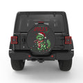 FUNNY IS THIS JOLLY ENOUGH CAT PEARL  WHITE CARBON FIBER TIRE COVER