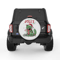 FUNNY IS THIS JOLLY ENOUGH CAT PEARL  WHITE CARBON FIBER TIRE COVER