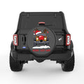 FUNNY JEEP REINDEER BLACK CARBON FIBER TIRE COVER