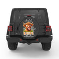 FUNNY LIFE WOULD BE BORING WITHOUT ME COW PEARL  WHITE CARBON FIBER TIRE COVER