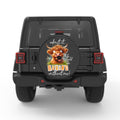 FUNNY LIFE WOULD BE BORING WITHOUT ME COW BLACK CARBON FIBER TIRE COVER