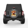 FUNNY LIFE WOULD BE BORING WITHOUT ME COW BLACK CARBON FIBER TIRE COVER