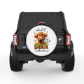 FUNNY LIFE WOULD BE BORING WITHOUT ME COW WHITE TIRE COVER