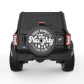 FUNNY NAUGHTY LIST BLACK CARBON FIBER TIRE COVER